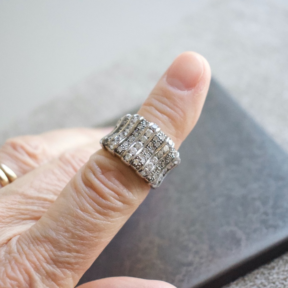 Cubic Zirconia Sterling Silver Ring - Picture 2 of 5